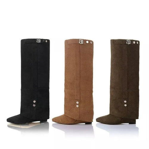 Point Toe Block : Heels Boots