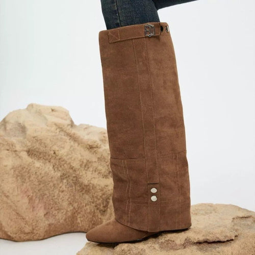 Point Toe Block : Heels Boots